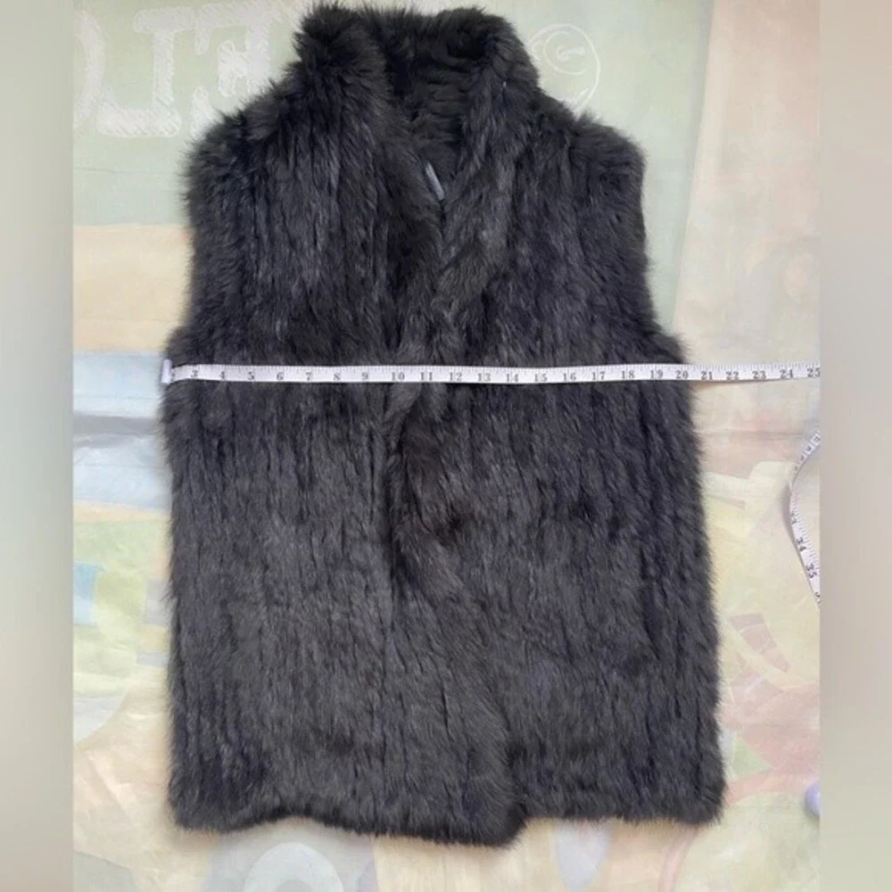 Love Token Genuine Dyed Rabbit Fur Vest In Black - Size S NWOT